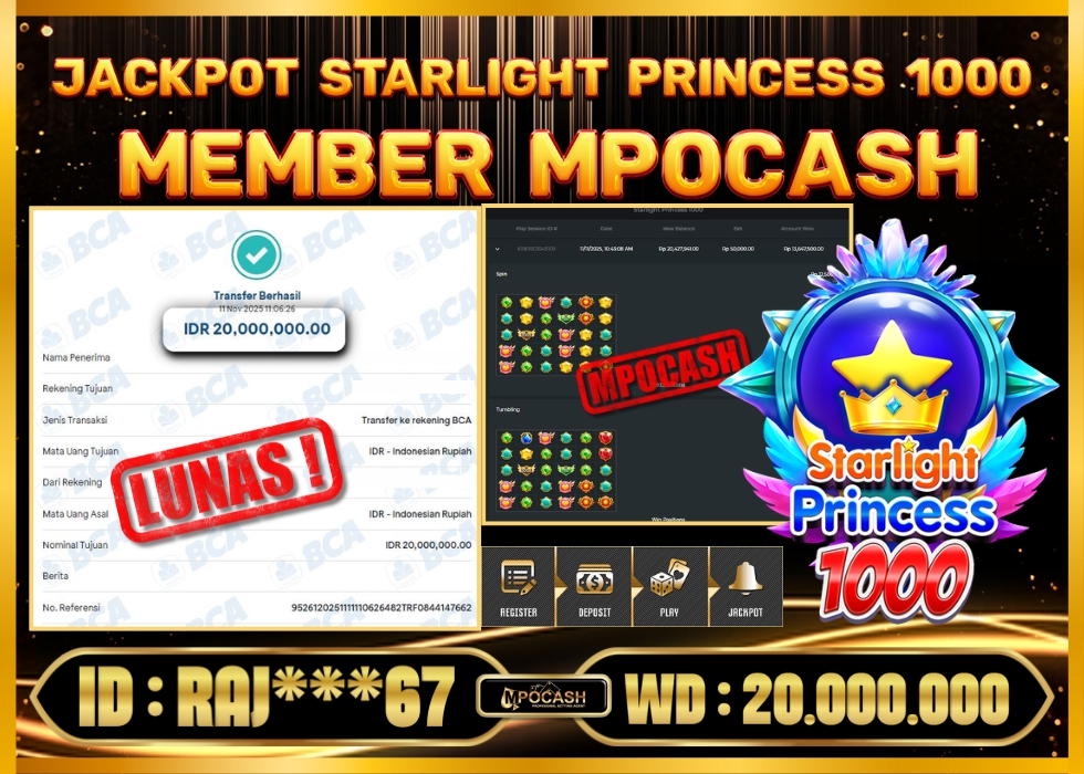 MPOCASH JACKPOT STARLIGHT PRINCESS 1000